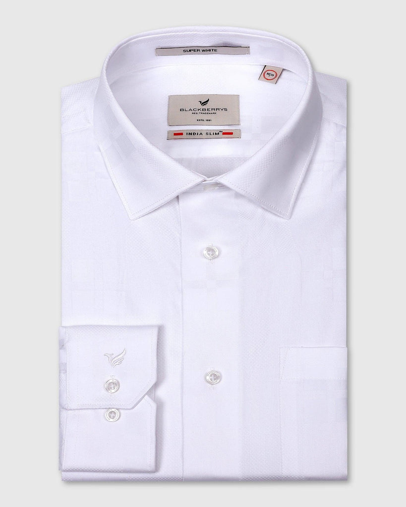 Formal White Printed Shirt - Young