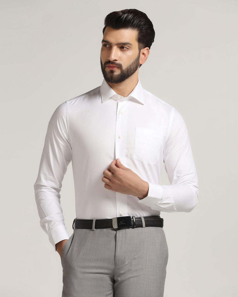 Formal White Solid Shirt - Otto