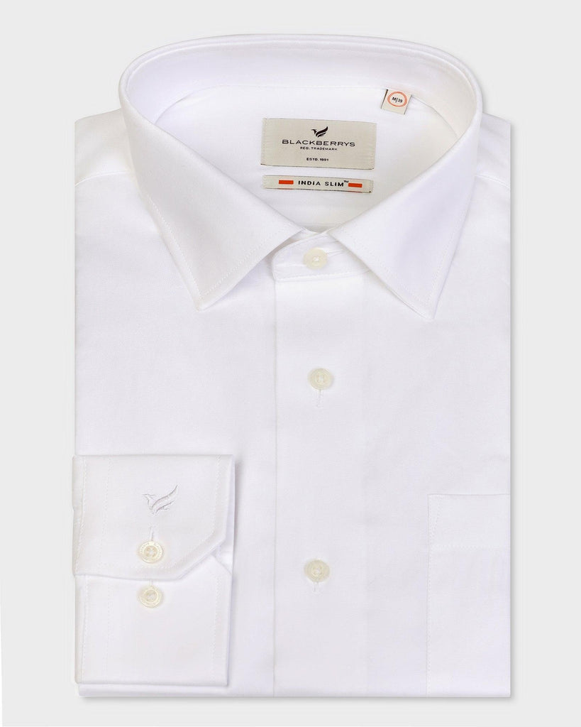 Formal White Solid Shirt - Otto