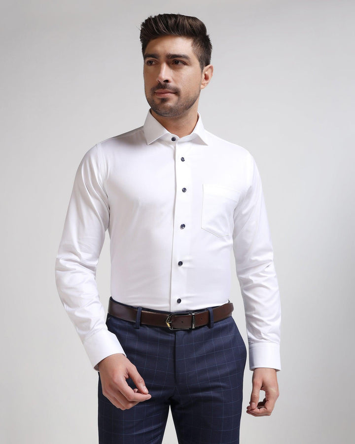 Formal White Solid Shirt - Rainer