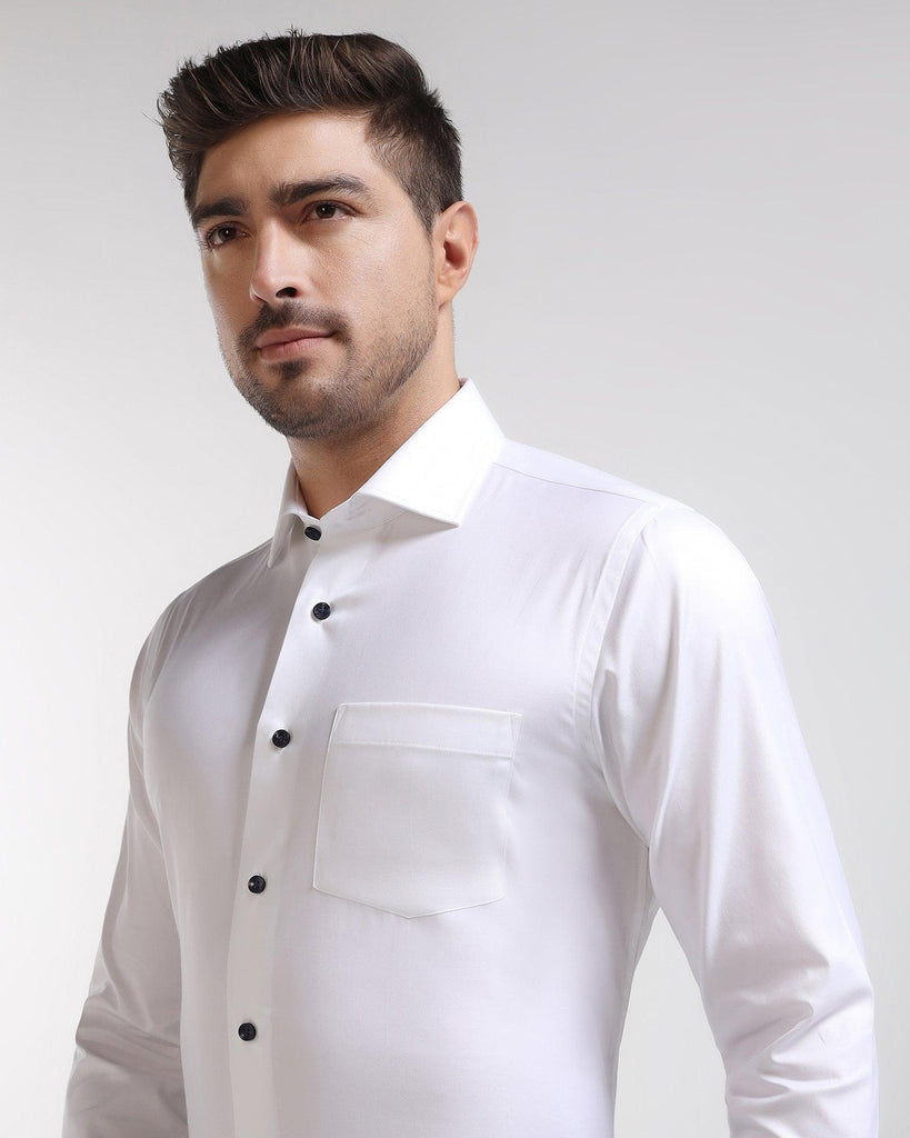 Formal White Solid Shirt - Rainer