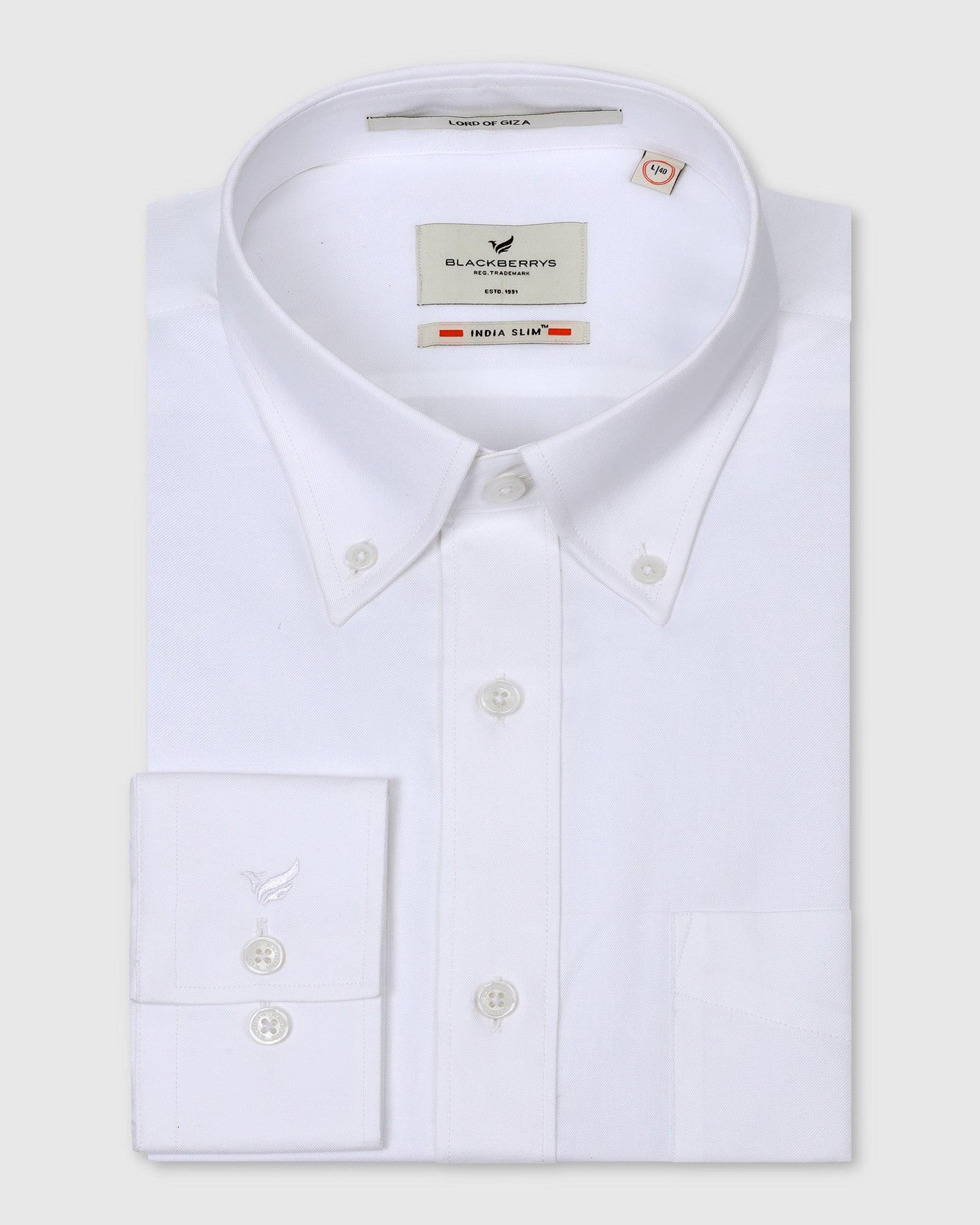 Formal White Stripe Shirt - Jamy - Blackberrys