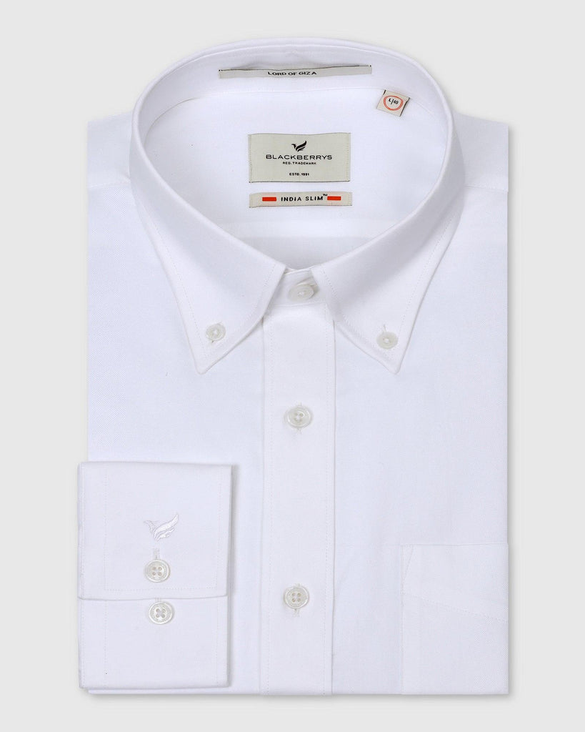 Formal White Stripe Shirt - Jamy