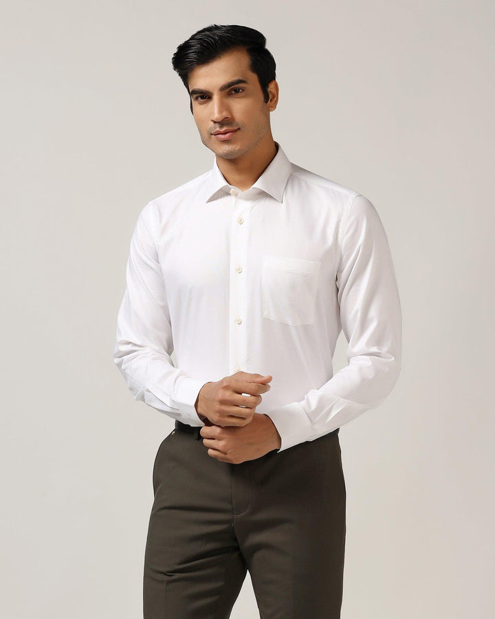 Formal White Textured Shirt - Coy