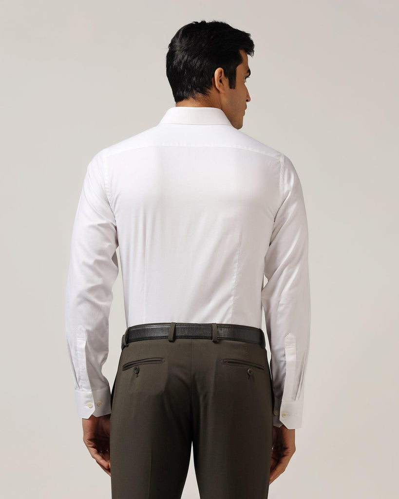 Formal White Textured Shirt - Coy