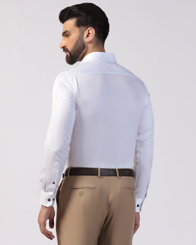 Formal White Textured Shirt - Loden