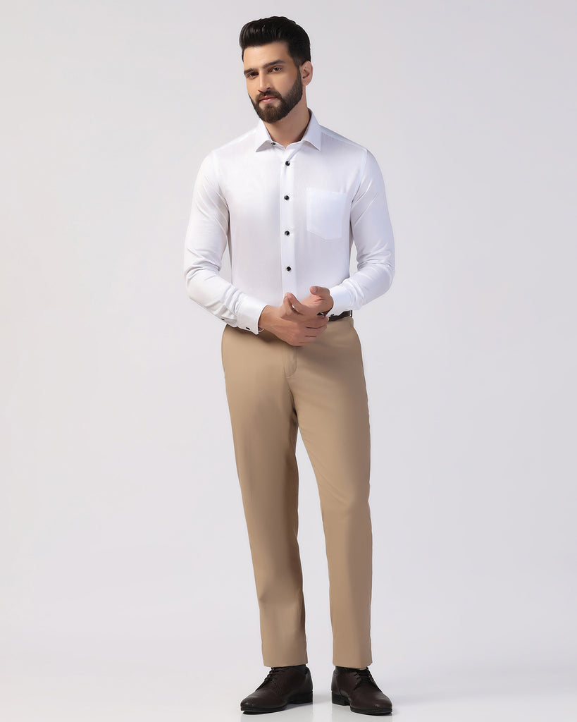 Formal White Textured Shirt - Loden