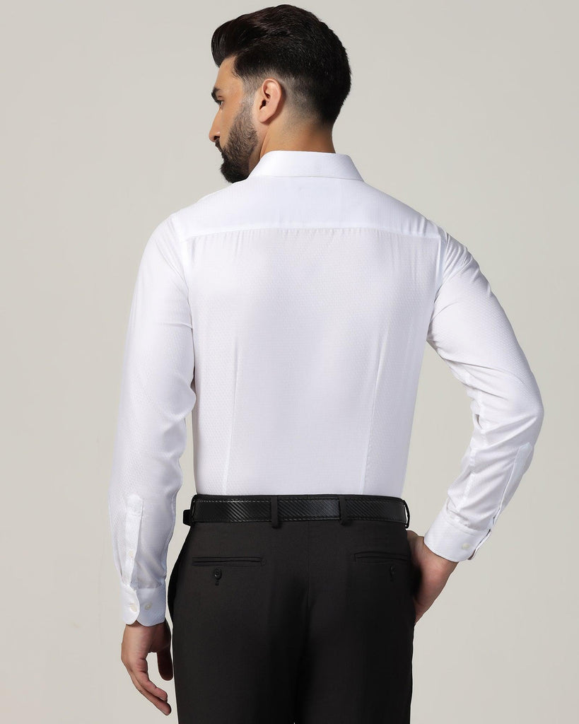 Formal White Textured Shirt - Marlet