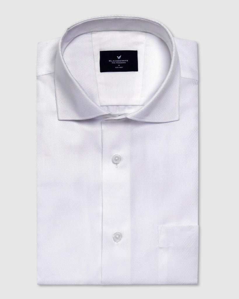 Formal White Textured Shirt - Pine