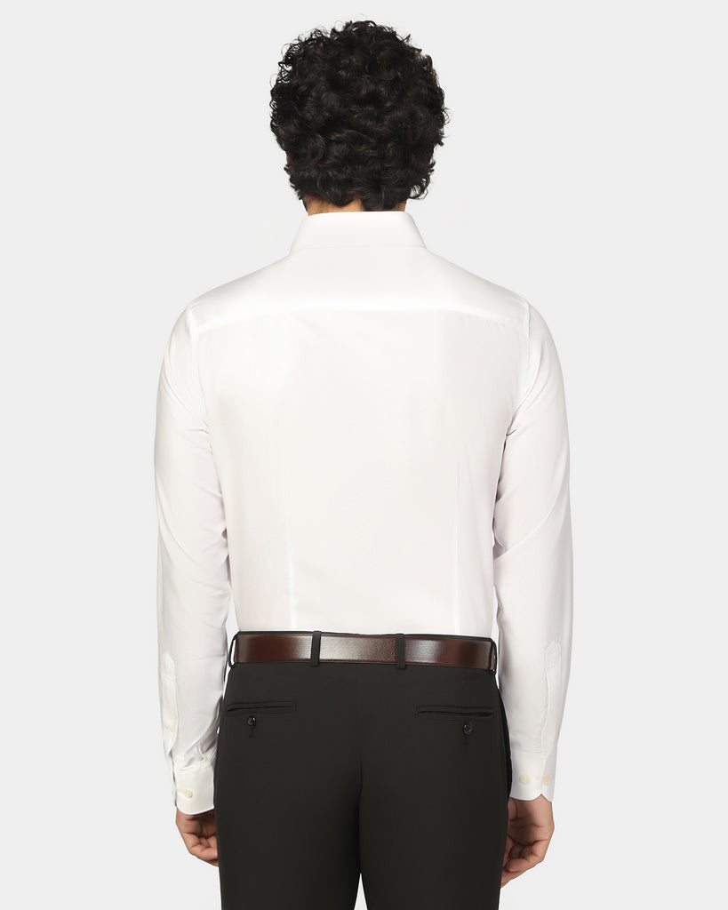 Formal Super White Textured Shirt - Pine