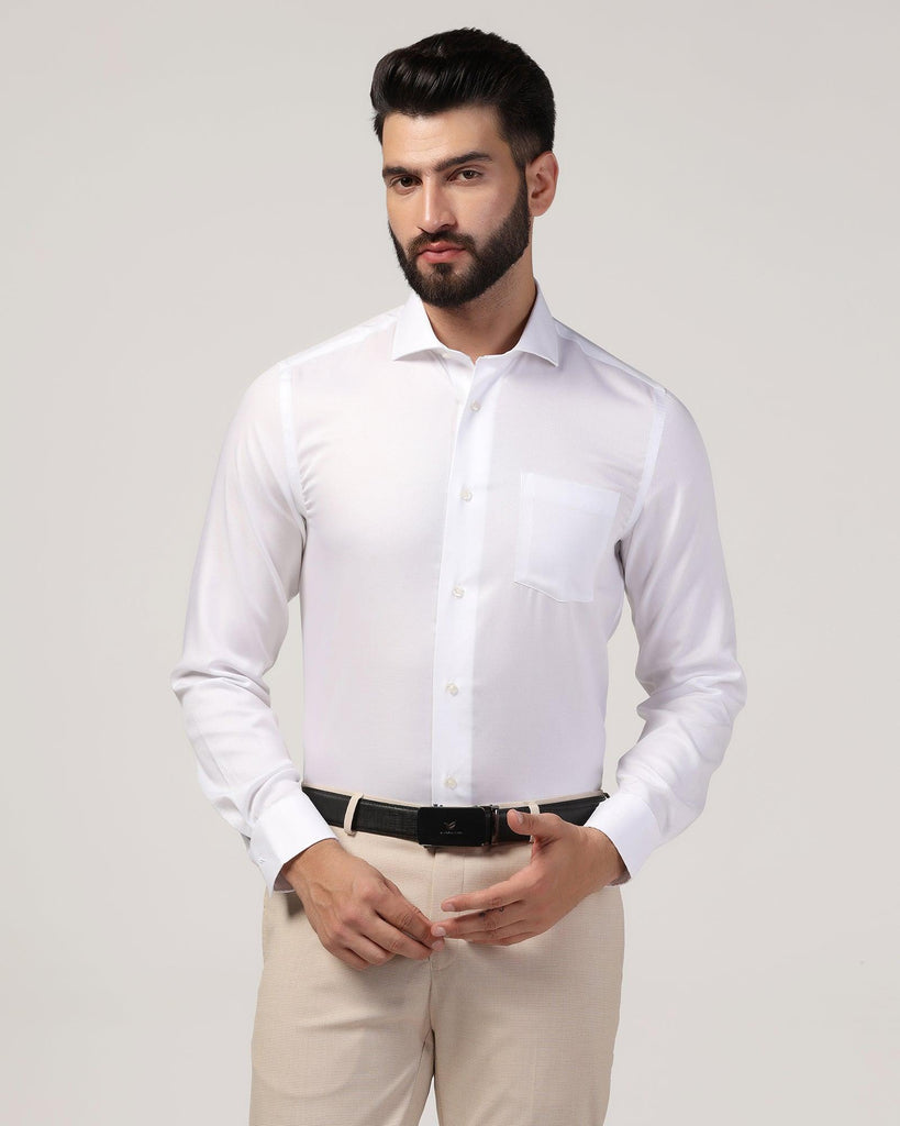 Formal White Textured Shirt - Rager