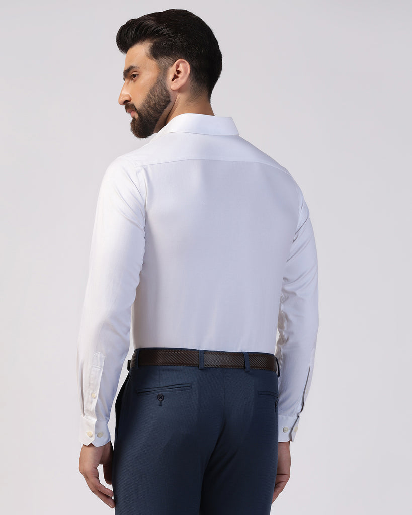 Formal White Textured Shirt - Theta