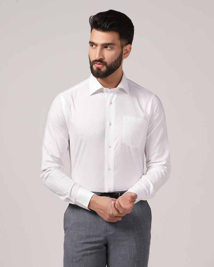 Formal White Textured Shirt - Warren