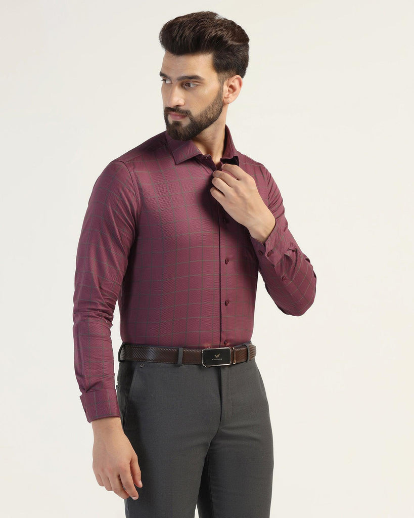 Formal Wine Check Shirt - Carman