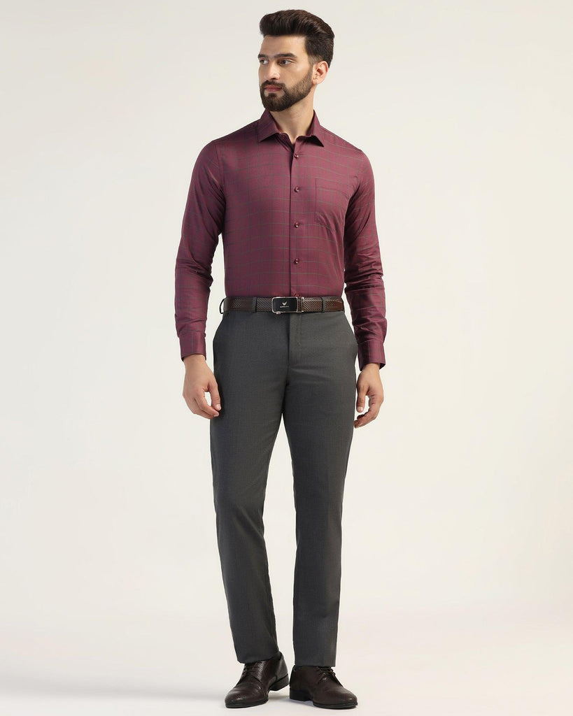 Formal Wine Check Shirt - Carman