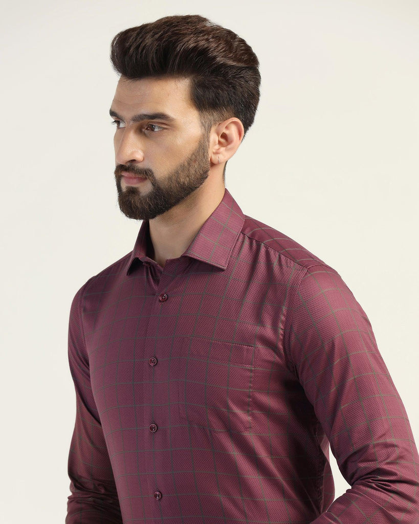 Formal Wine Check Shirt - Carman