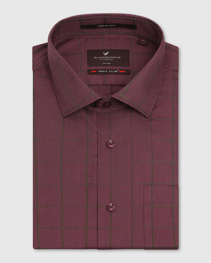 Formal Wine Check Shirt - Carman