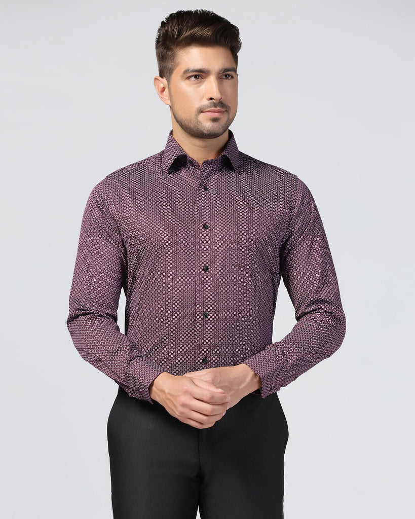 Formal Wine Printed Shirt - Gaze