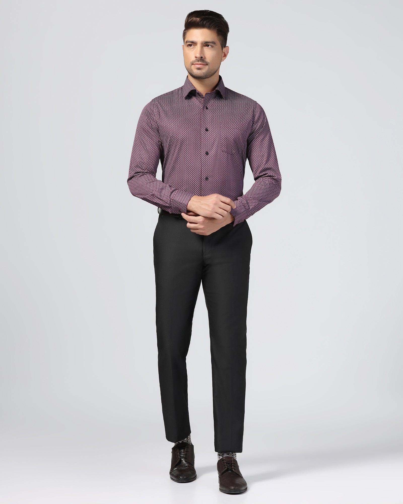 Formal Wine Printed Shirt - Gaze