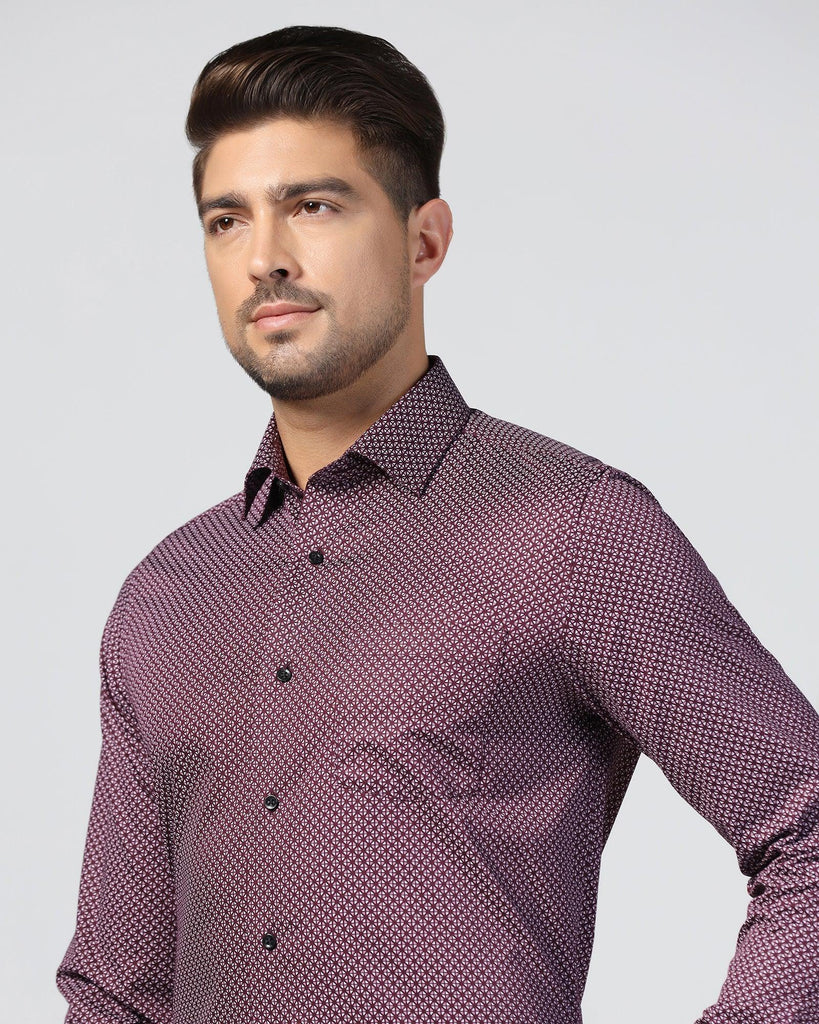 Formal Wine Printed Shirt - Gaze