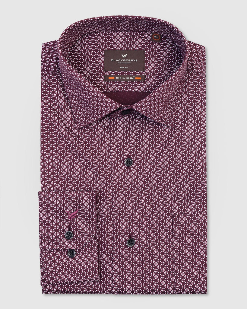 Formal Wine Printed Shirt - Gaze