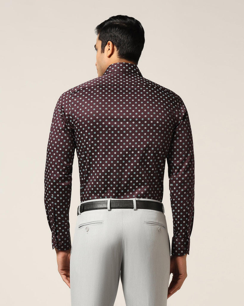 Formal Wine Printed Shirt - Ramco