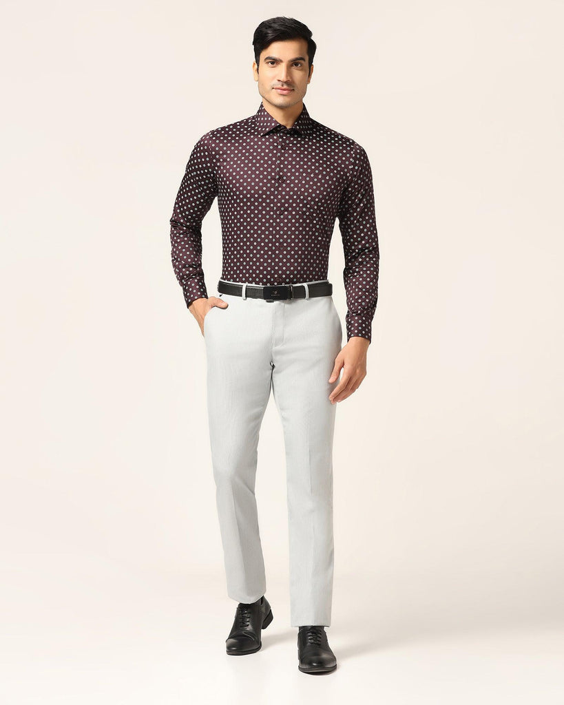 Formal Wine Printed Shirt - Ramco