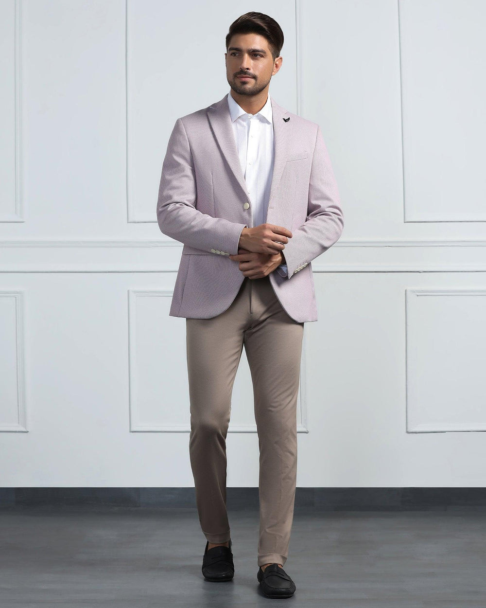 Wine Peplum Blazer Co-ord set with pipework main image 0