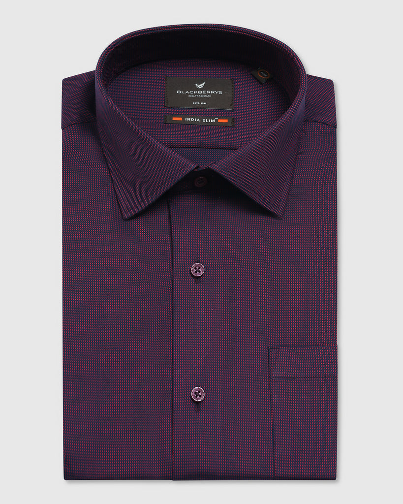 Formal Wine Textured Shirt - Albus