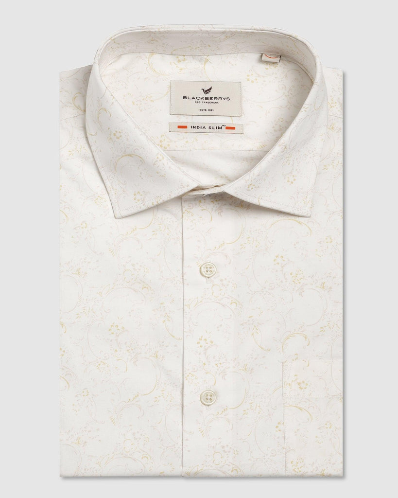 Formal Yellow Printed Shirt - Cedar