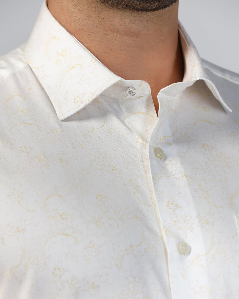 Formal Yellow Printed Shirt - Cedar