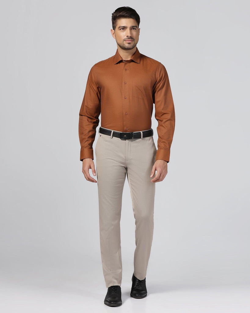 Formal Yellow Textured Shirt - Jim