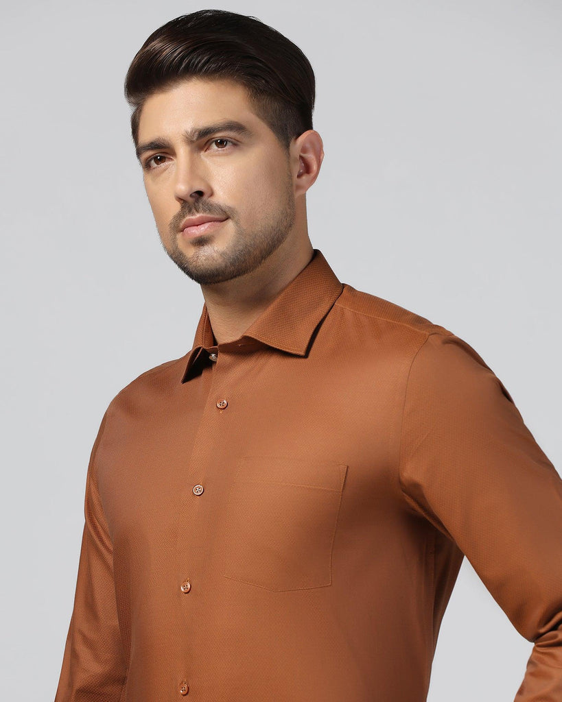 Formal Yellow Textured Shirt - Jim