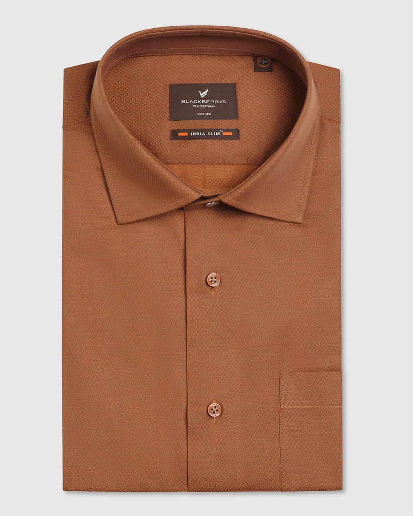 Formal Yellow Textured Shirt - Jim