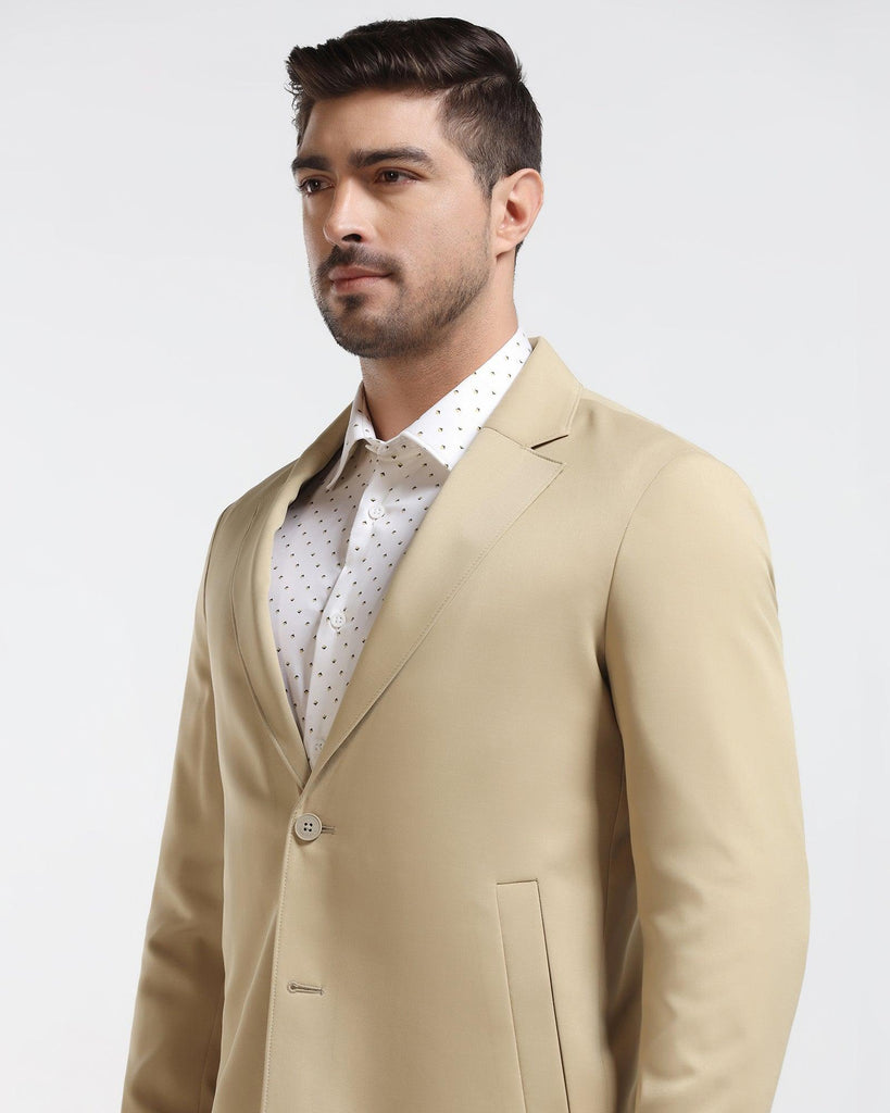 TechPro Beige Solid Blazer - Jove