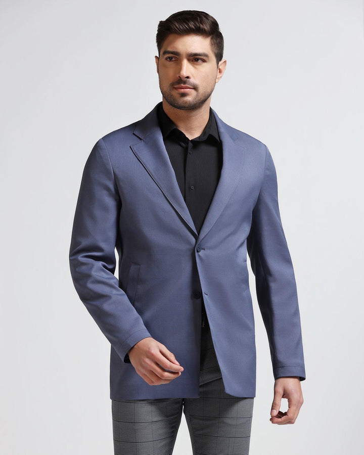 TechPro Blue Solid Blazer - Jove