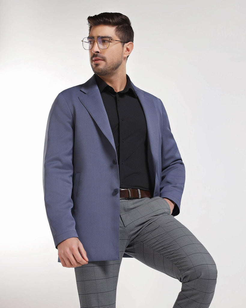 TechPro Blue Solid Blazer - Jove