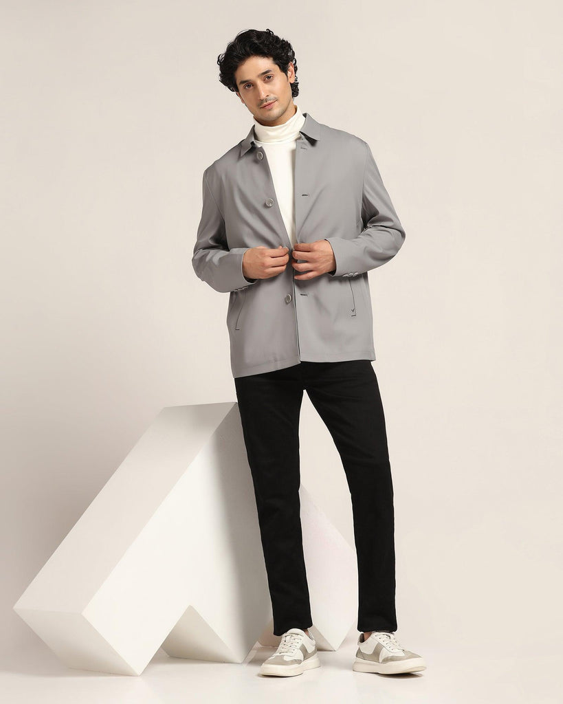 TechPro Grey Solid Jacket - Jackpot