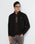 High Neck Black Solid Sweatshirt - Ryukk