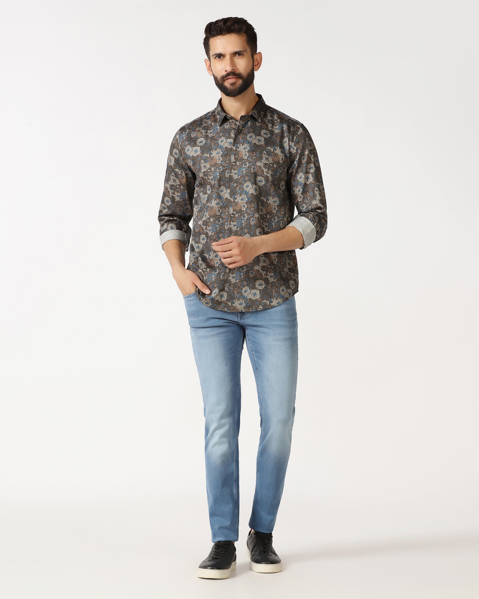 Green Printed Shirt - Gena