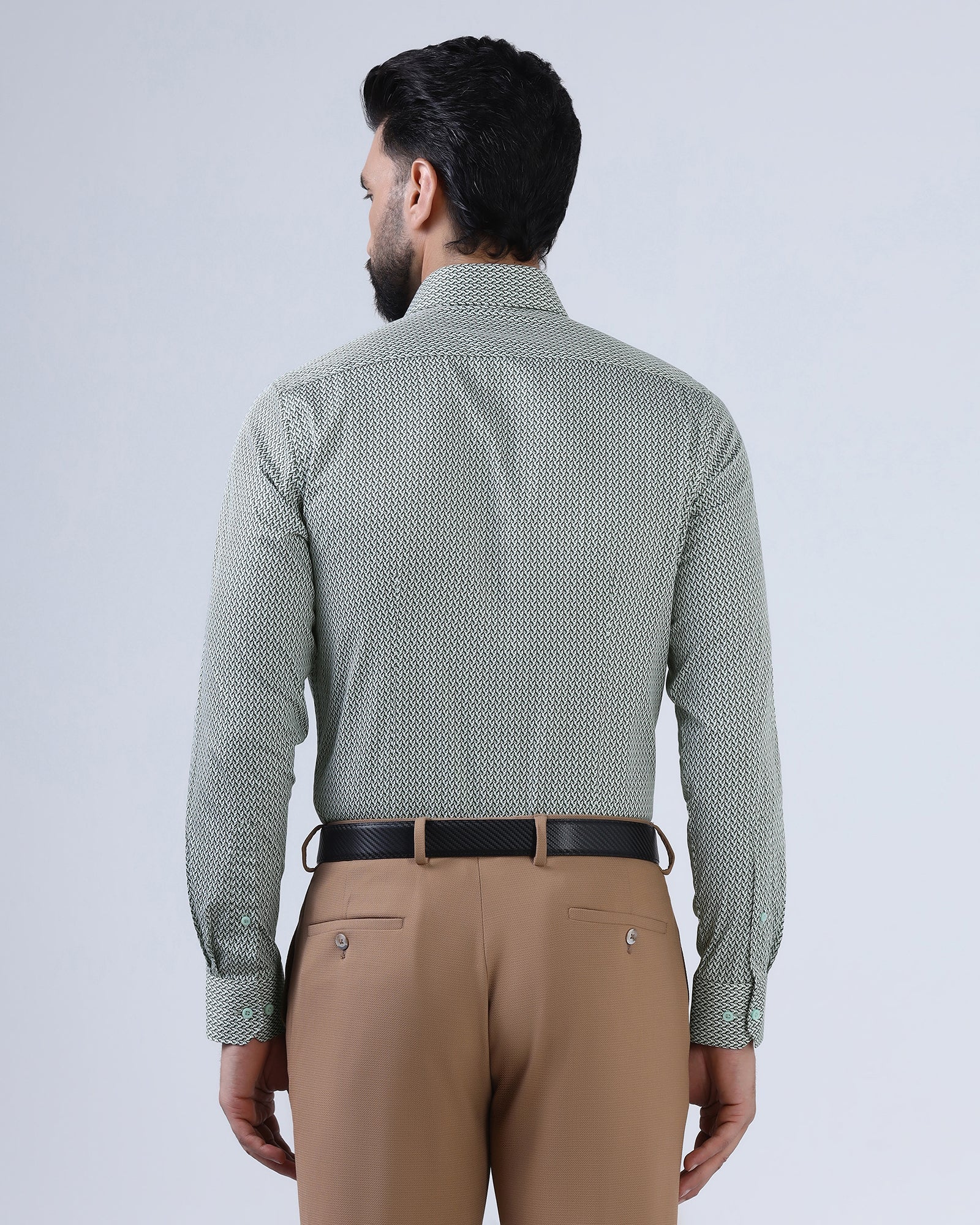 Green Printed Shirt - Vintage