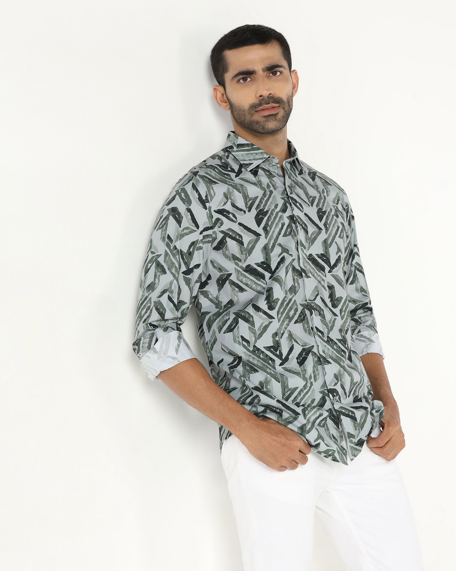 Green Printed Shirt - Volmer