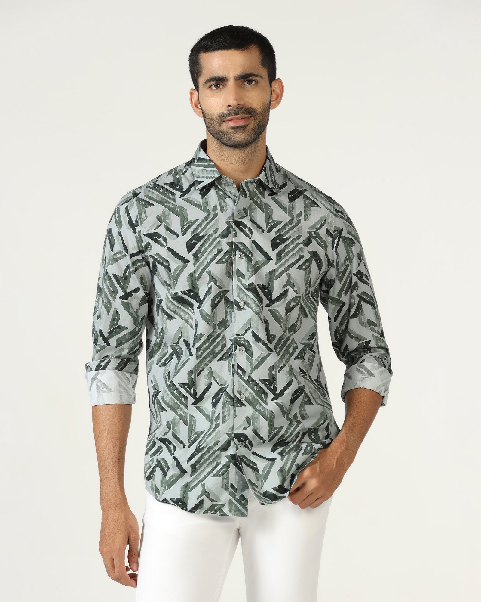 Green Printed Shirt - Volmer