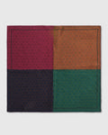 Green Printed 100% Silk Pocket Square - Washio