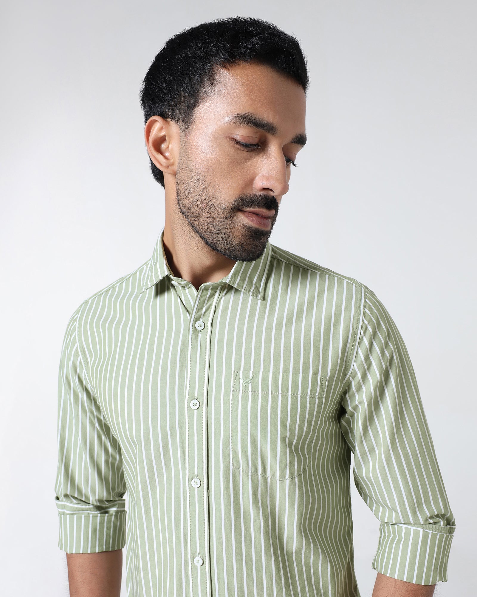 Green Stripe Shirt - Hamber