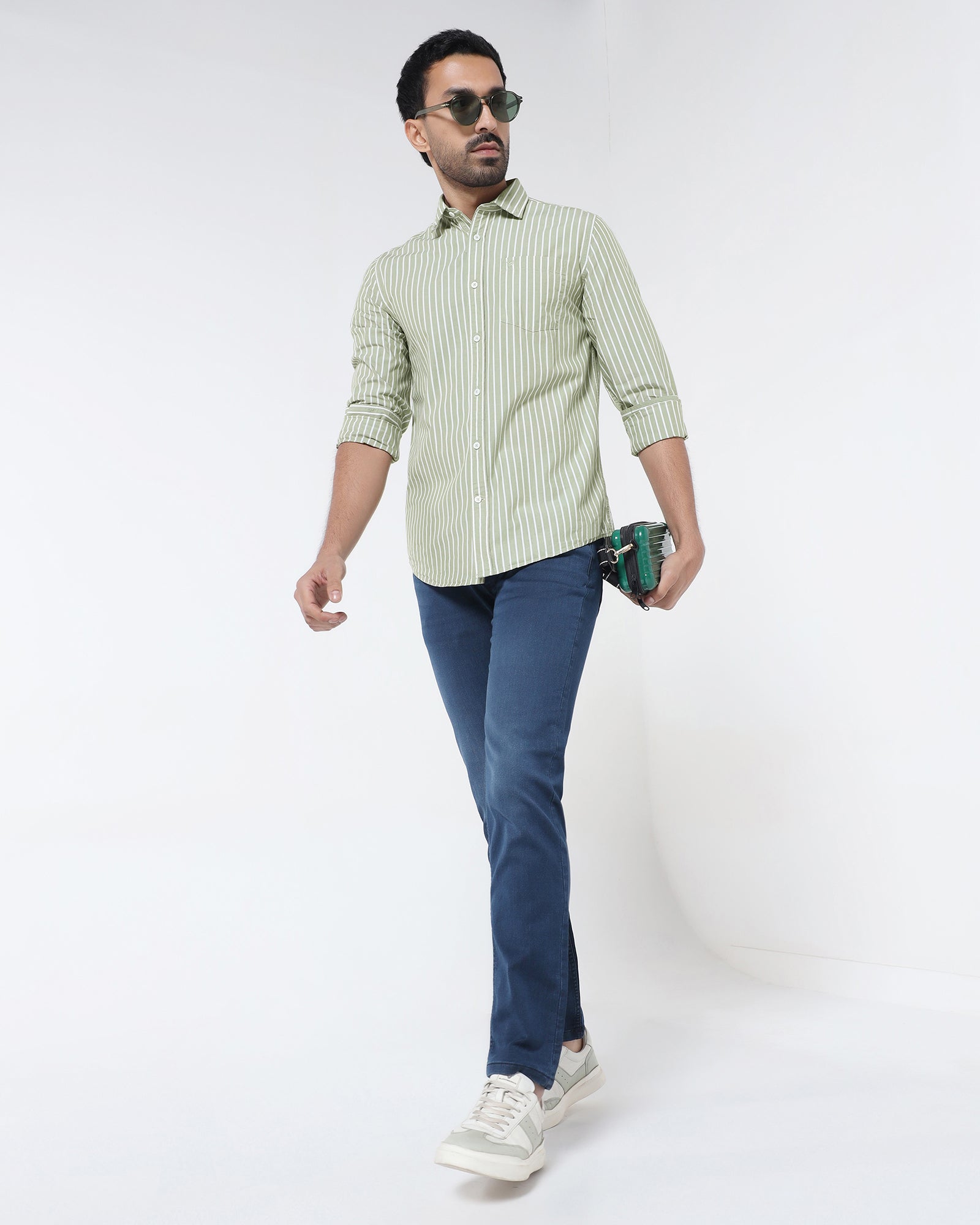 Green Stripe Shirt - Hamber
