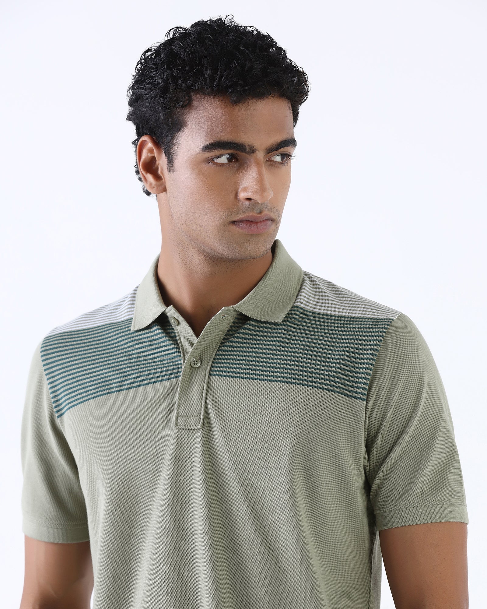Green Stripe Polo - Orson