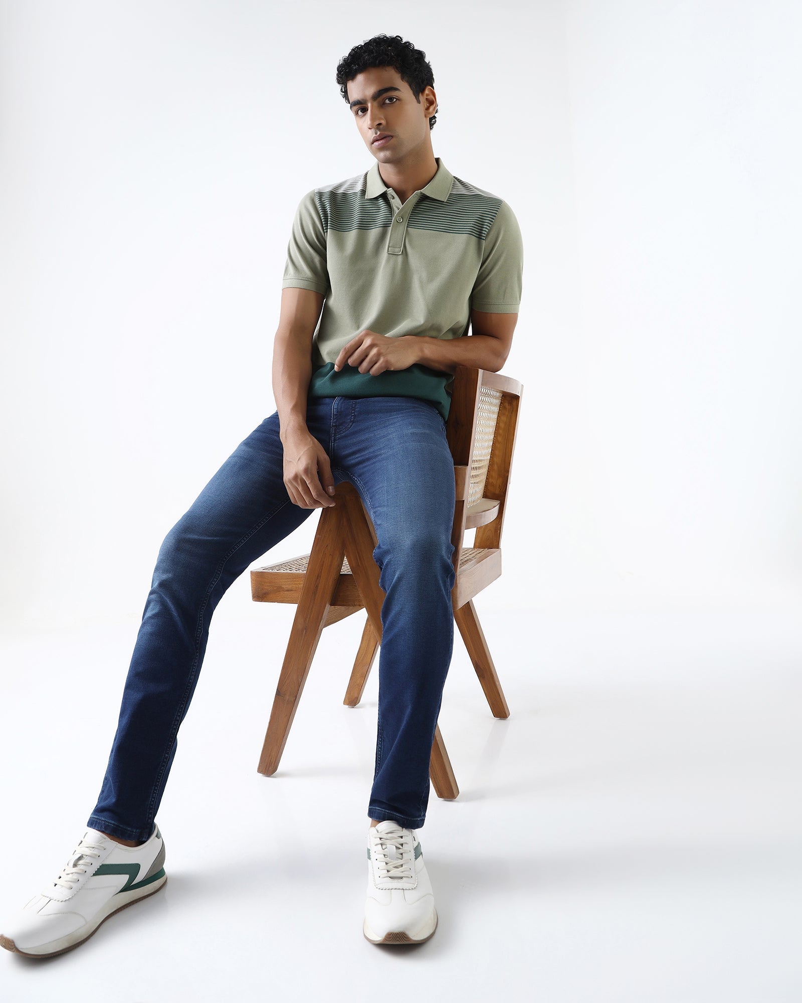 Green Stripe Polo - Orson