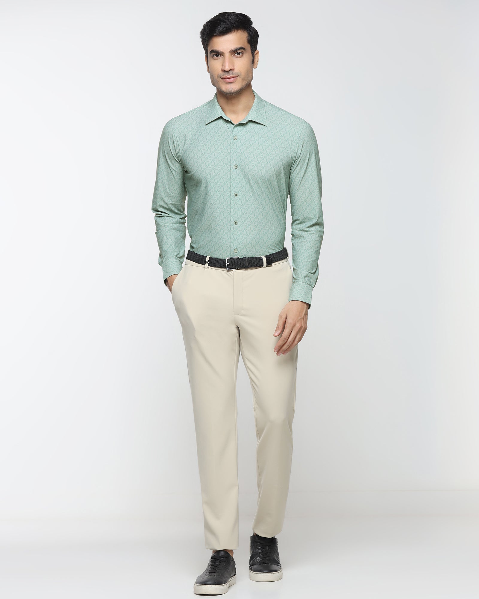 Green TechPro Printed Shirt - Graph