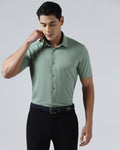 Green Half Sleeve TechPro Solid Shirt - Kanon